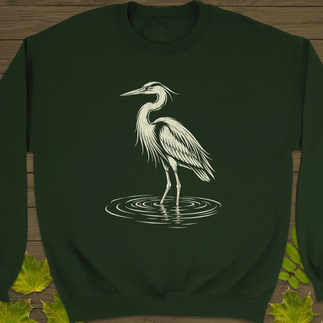 Ripple Heron Sweatshirt Forest Green