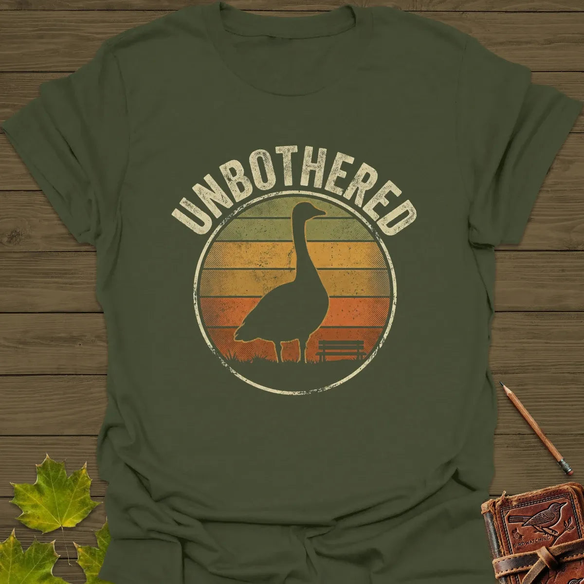 Unbothered Goose T-Shirt Military Green