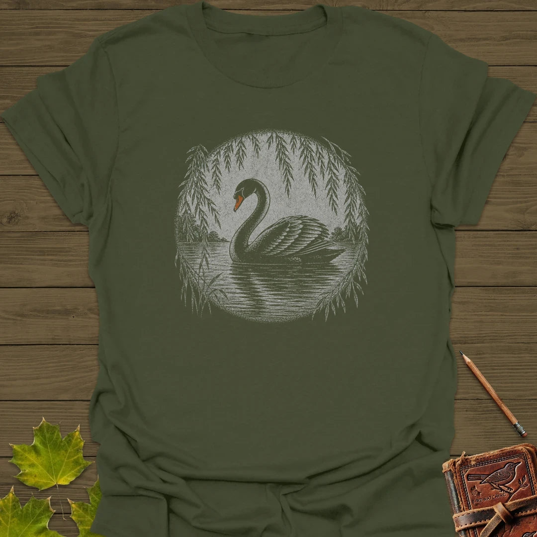Willow Swan T-Shirt Military Green