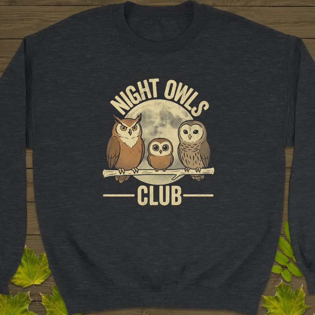 Night Owls Club Sweatshirt Dark Heather