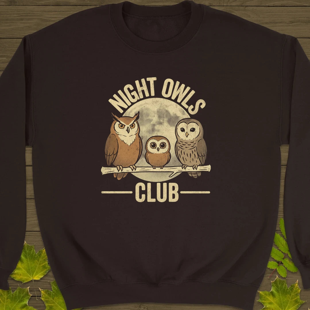 Night Owls Club Sweatshirt Dark Chocolate