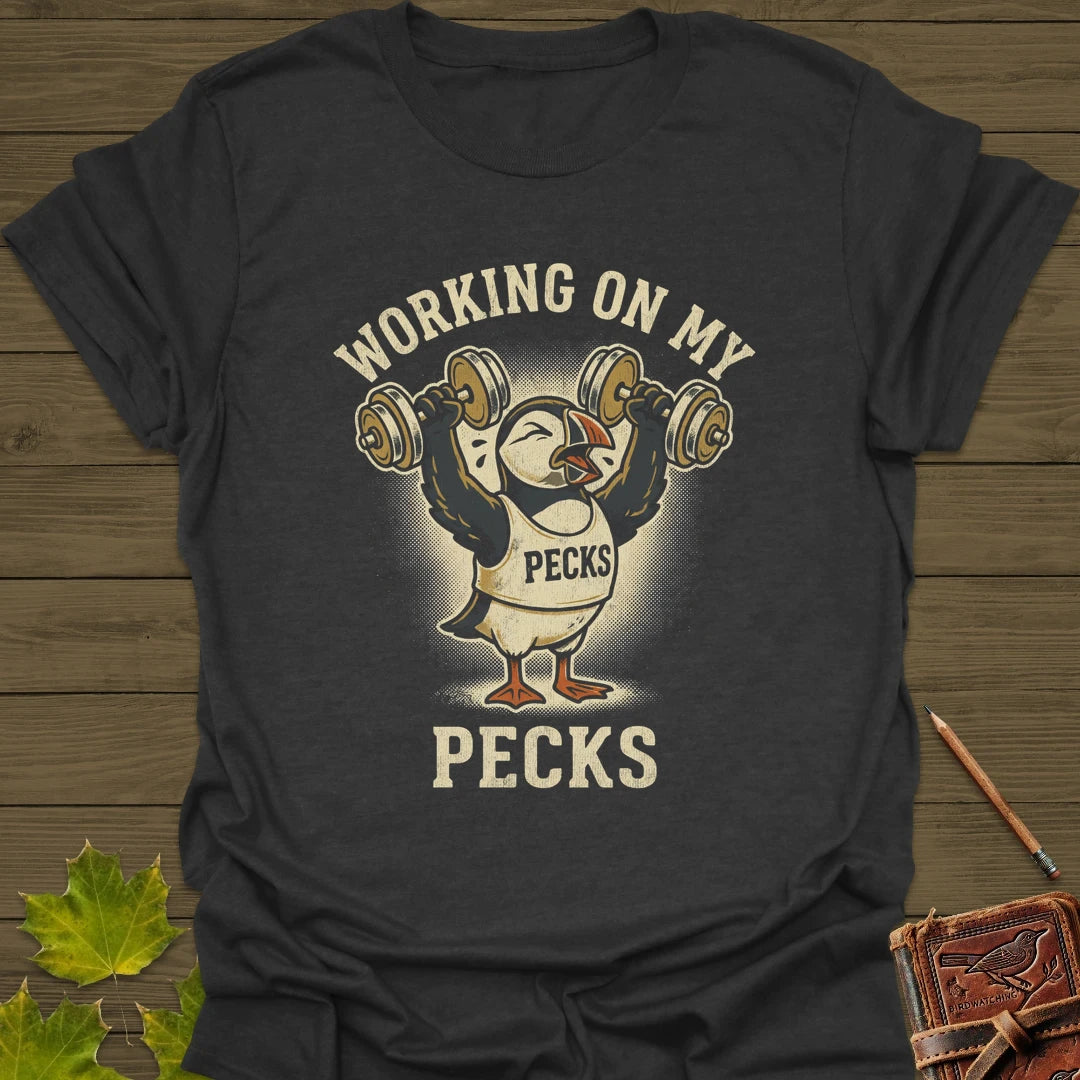 Working My Pecks T-Shirt Dark Heather