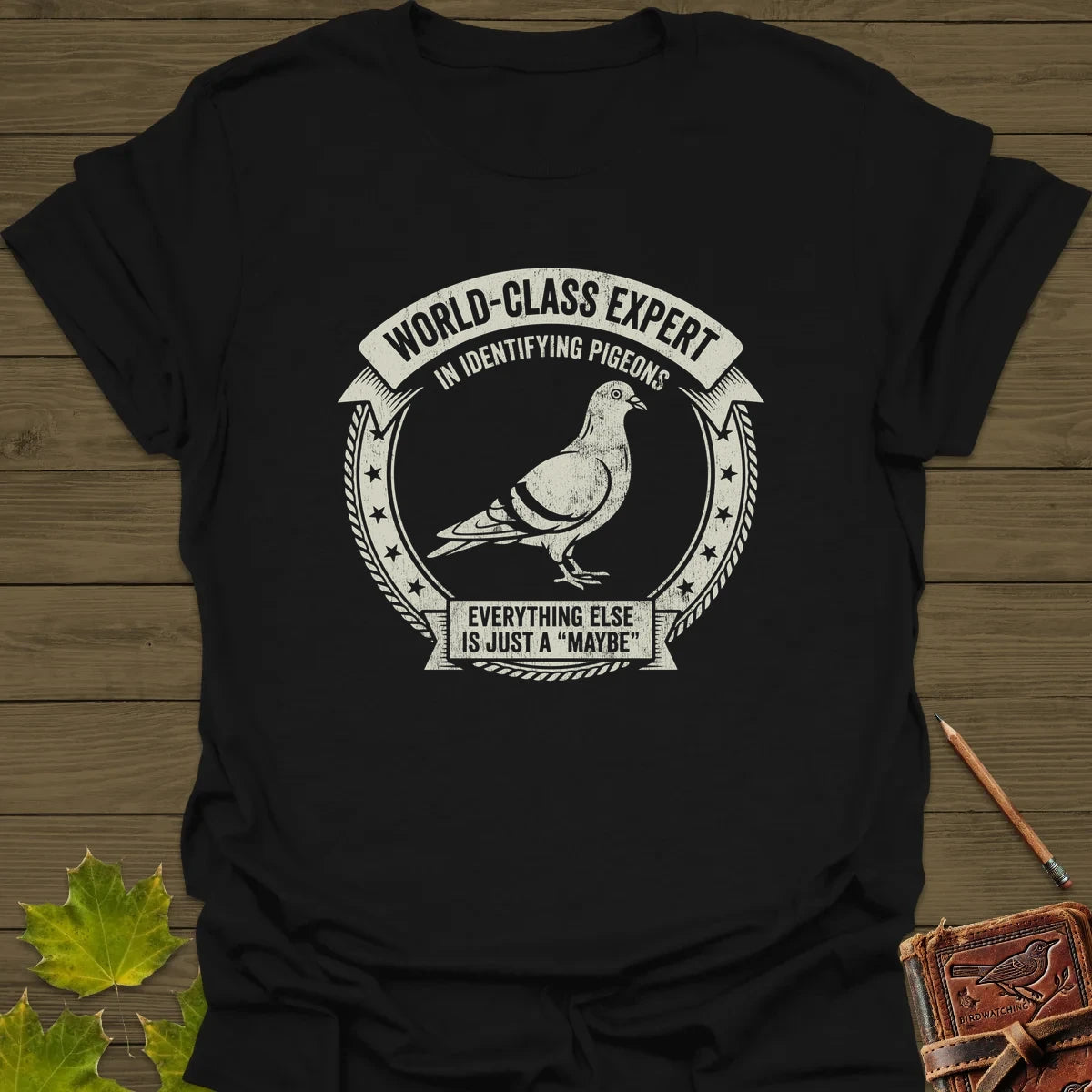 Identifying Pigeons T-Shirt Black