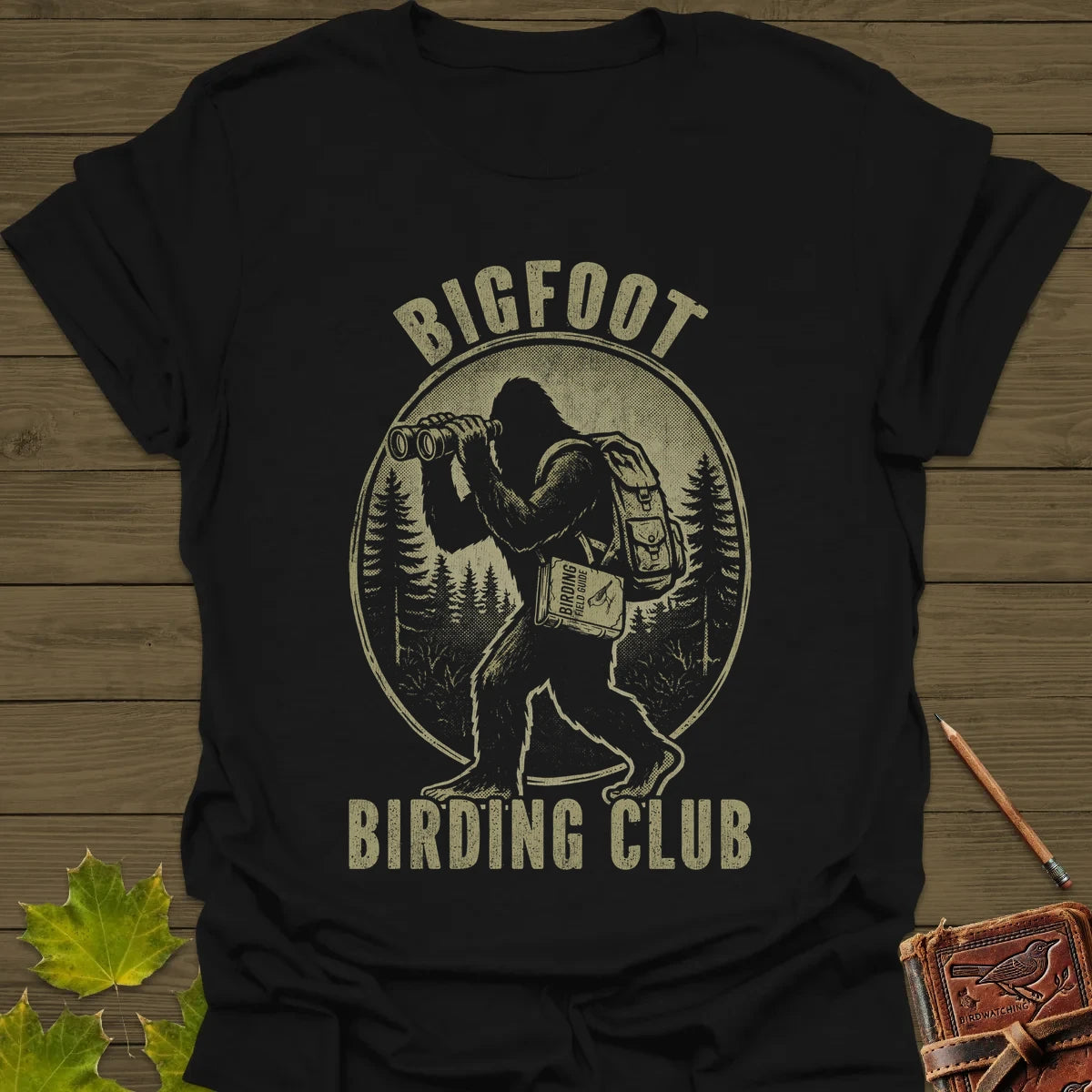 Bigfoot Birding Club T-Shirt Black