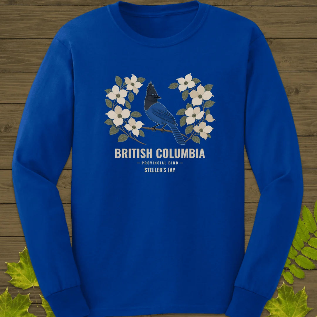 British Columbia Steller's Jay Long Sleeve in Royal