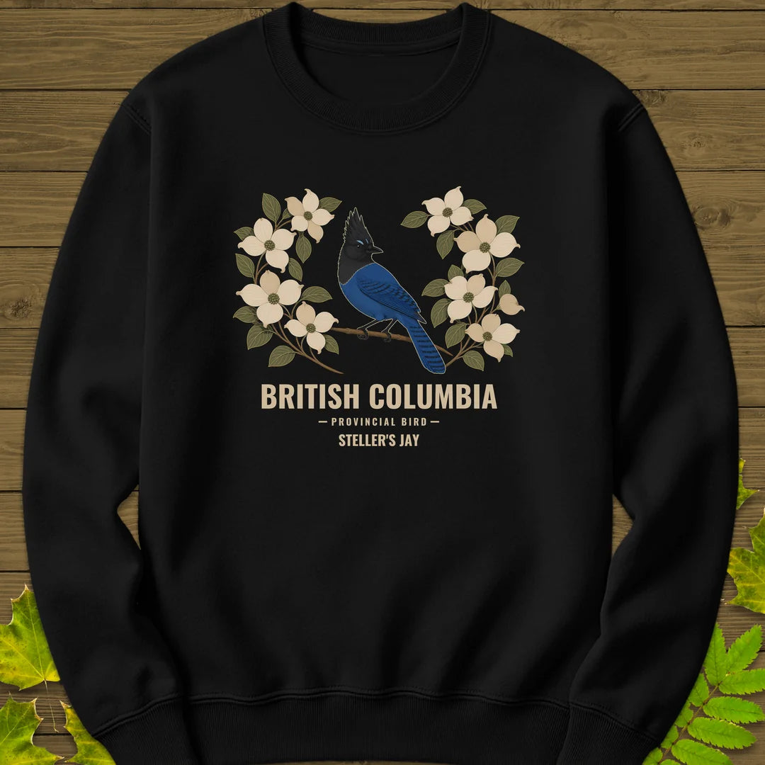British Columbia Provincial Bird Sweatshirt in Black