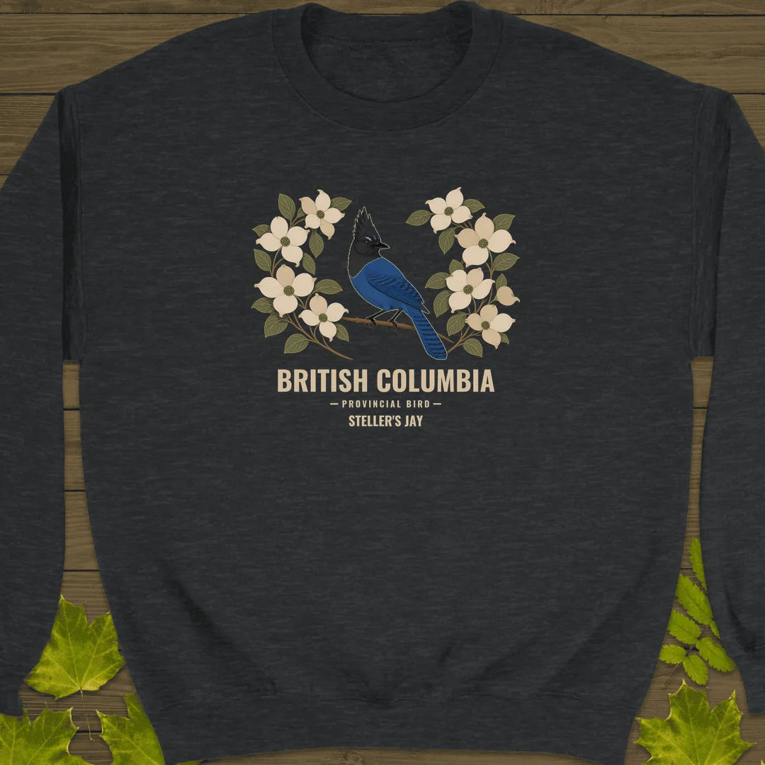 British Columbia Steller's Jay Sweatshirt in Dark Heather