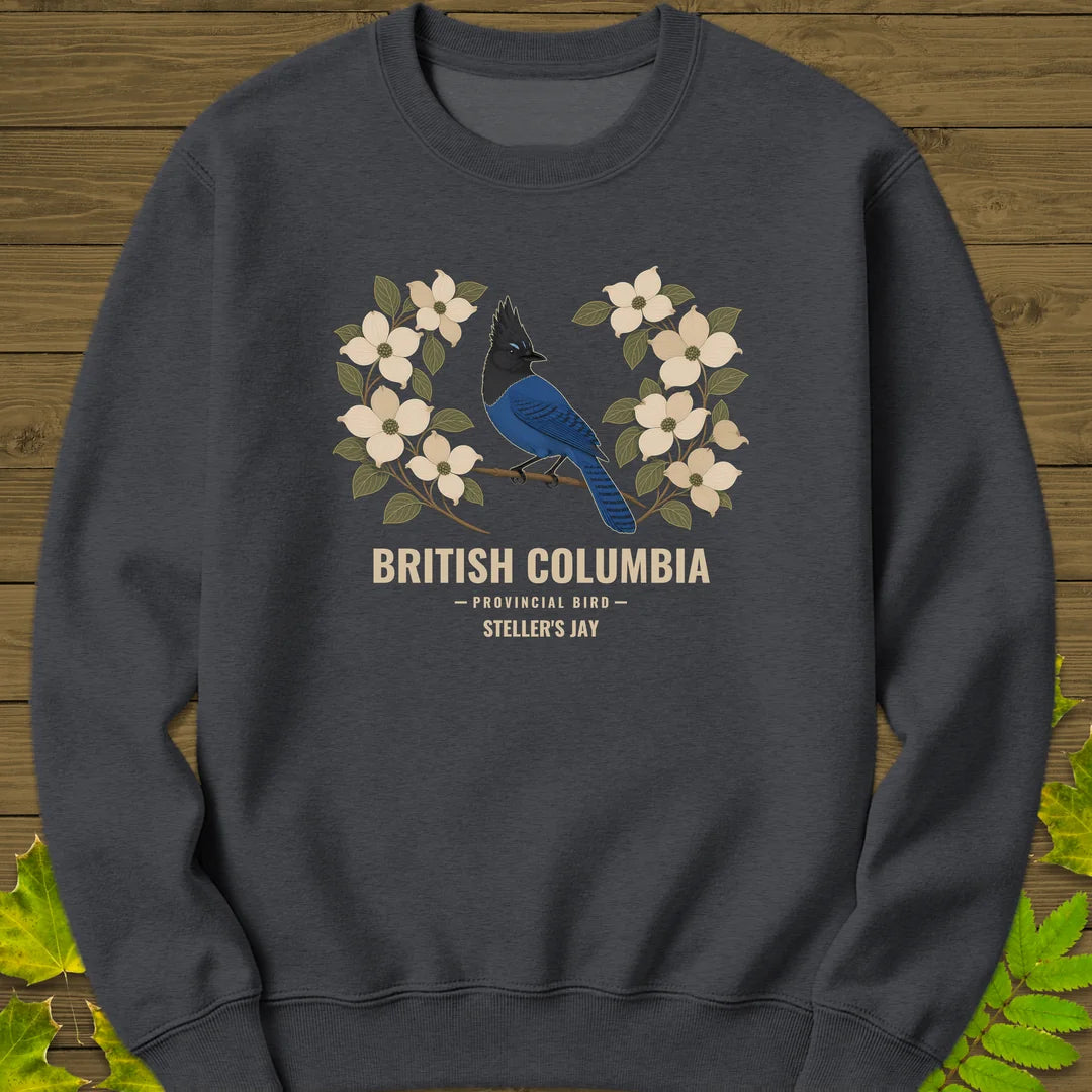 British Columbia Provincial Bird Sweatshirt in Dark Heather