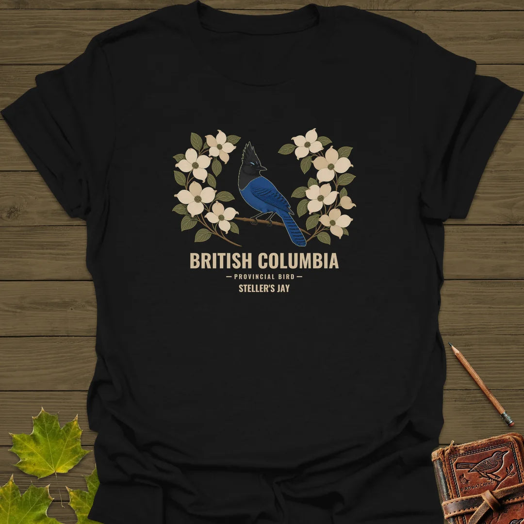 British Columbia Steller's Jay T-Shirt in Black