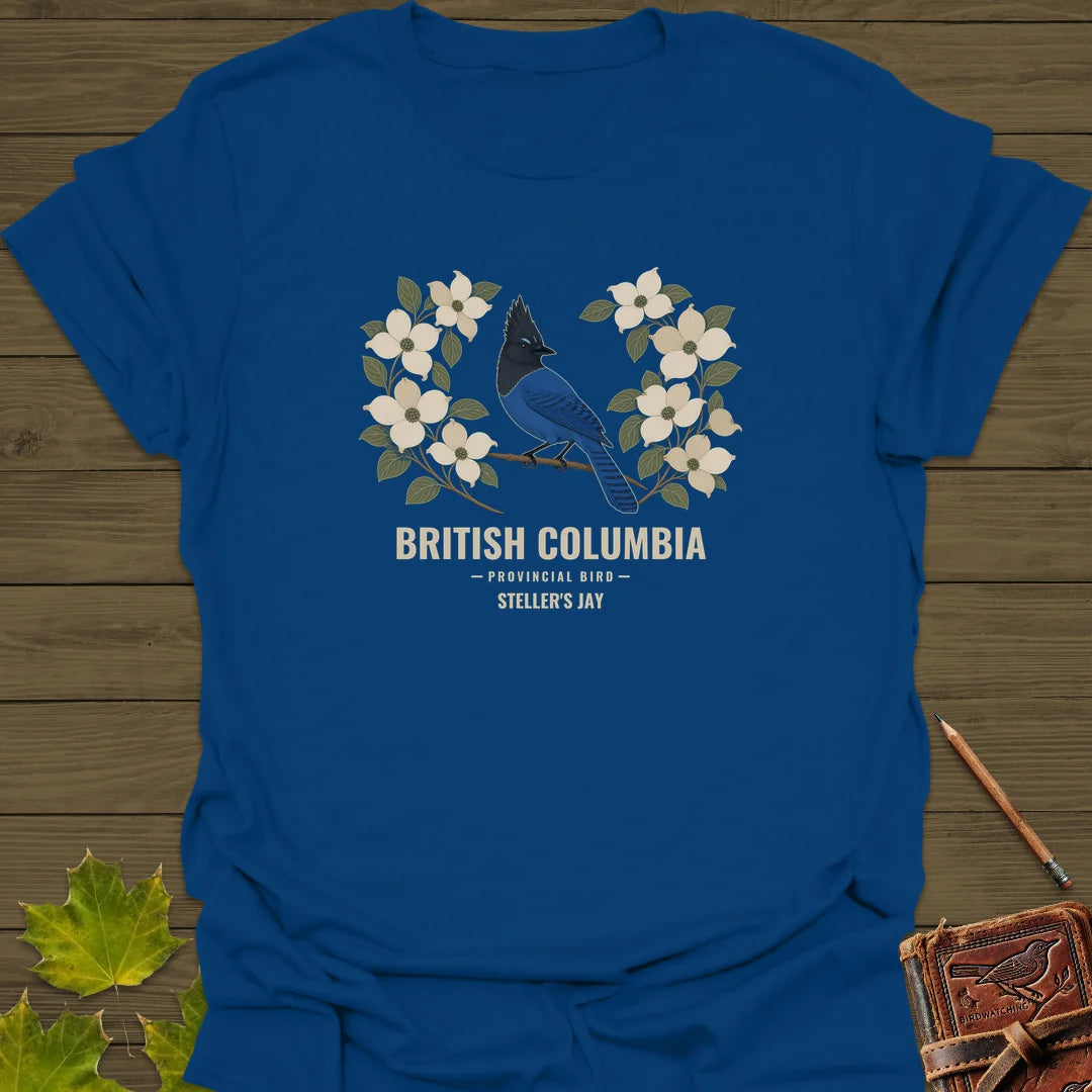 British Columbia Steller's Jay T-Shirt in Royal