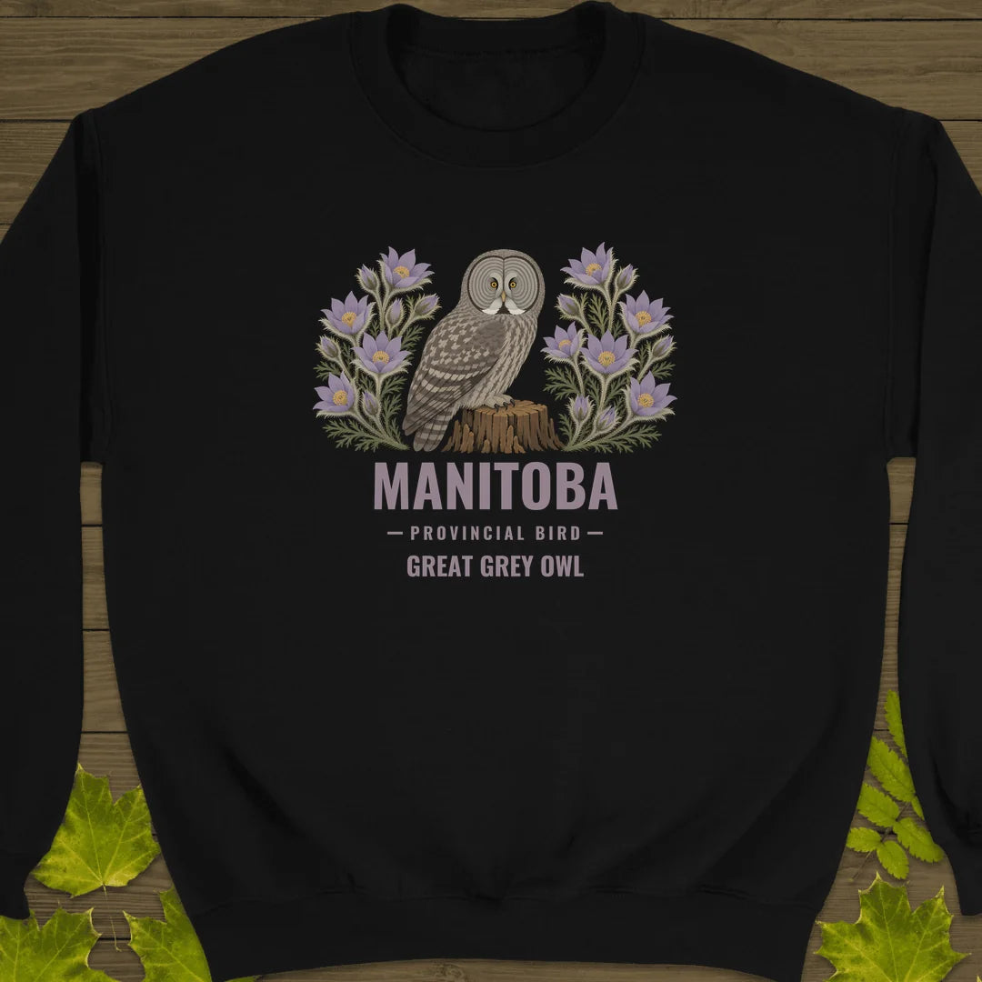 Manitoba Provincial Bird Sweatshirt in Black