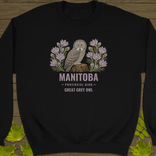Manitoba Provincial Bird Sweatshirt in Black