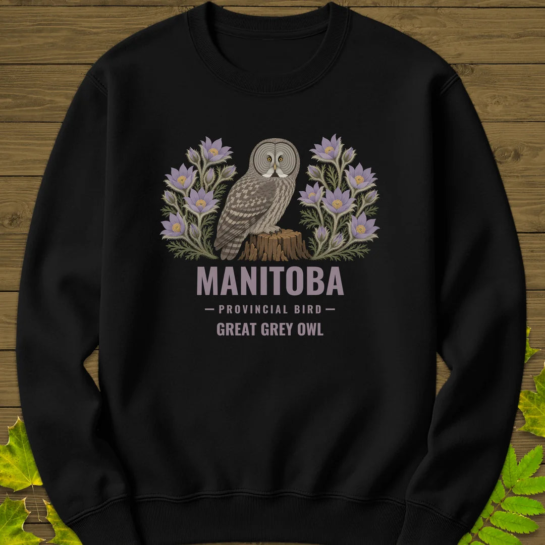 Manitoba Provincial Bird Sweatshirt in Black
