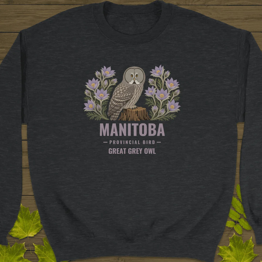 Manitoba Provincial Bird Sweatshirt in Dark Heather