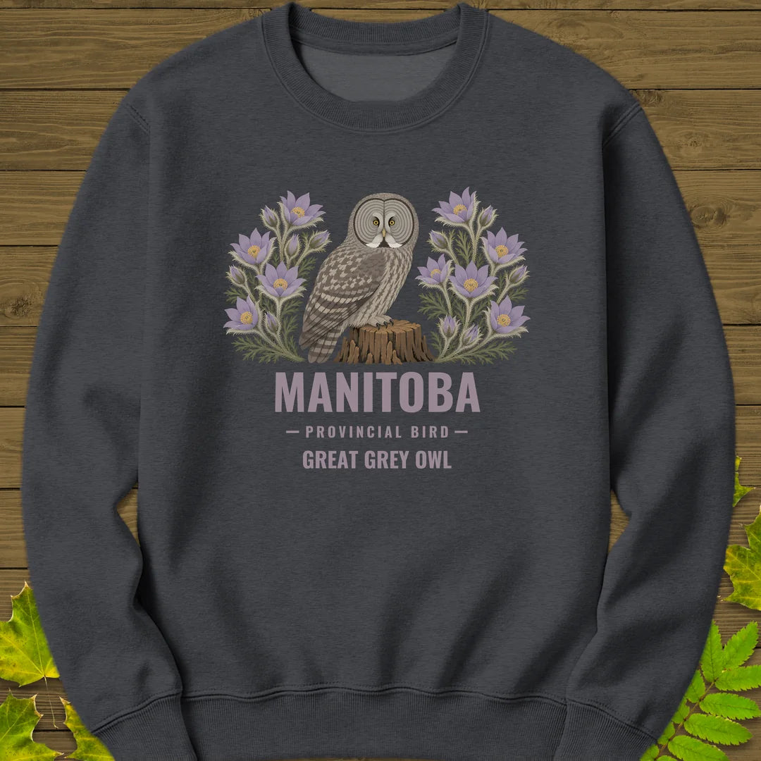 Manitoba Provincial Bird Sweatshirt in Dark Heather