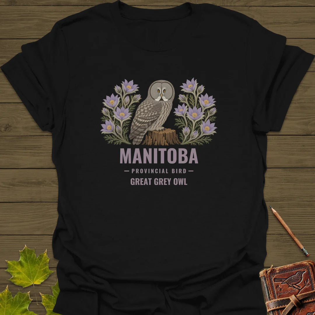 Manitoba Provincial Bird T-Shirt in Black
