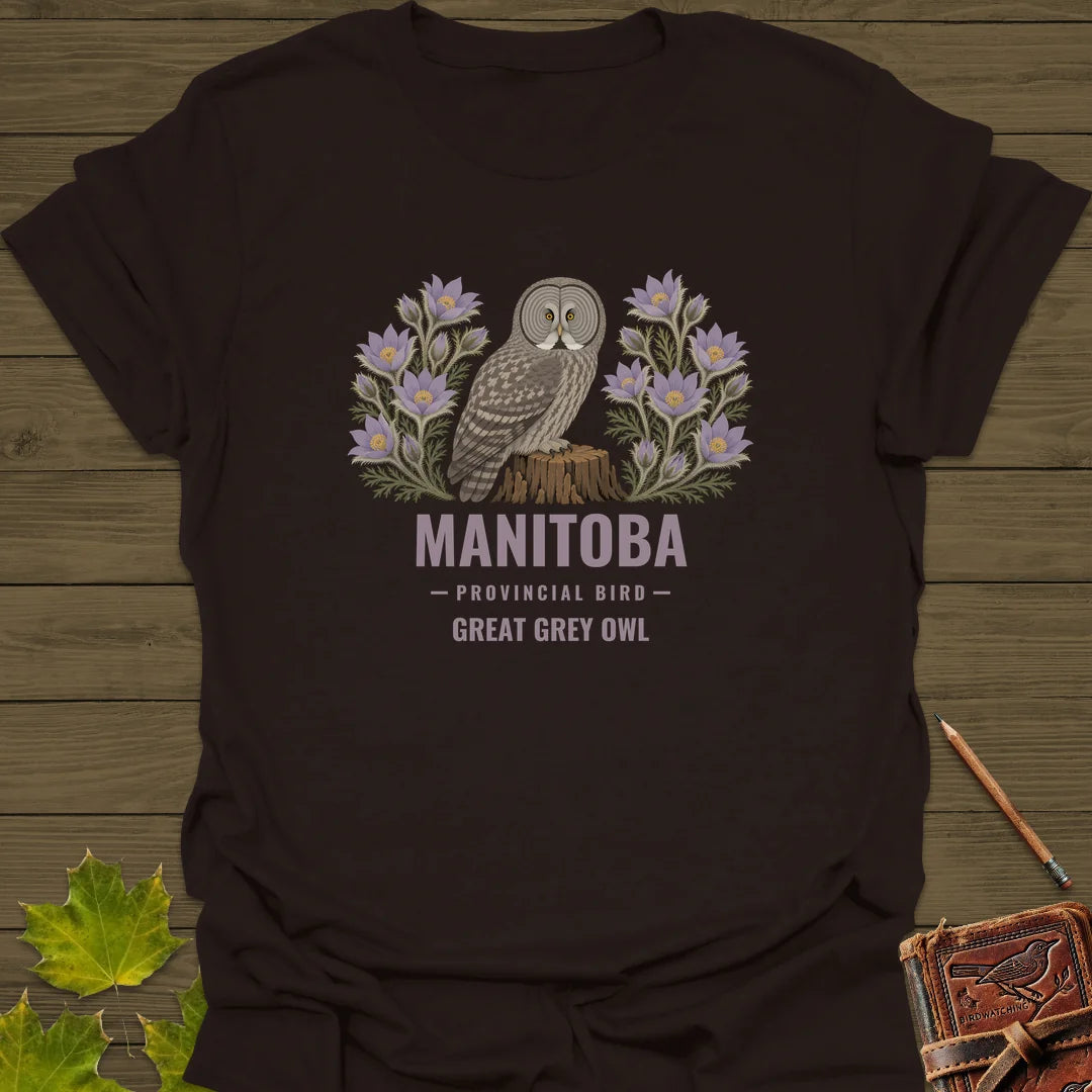 Manitoba Provincial Bird T-Shirt in Dark Chocolate