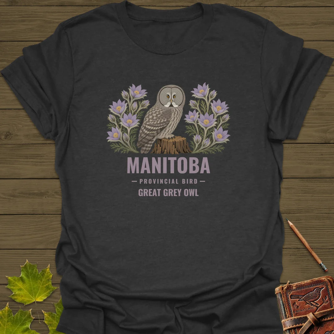 Manitoba Provincial Bird T-Shirt in Dark Heather