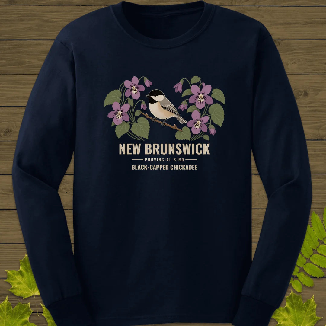 New Brunswick Provincial Bird Long Sleeve in Navy