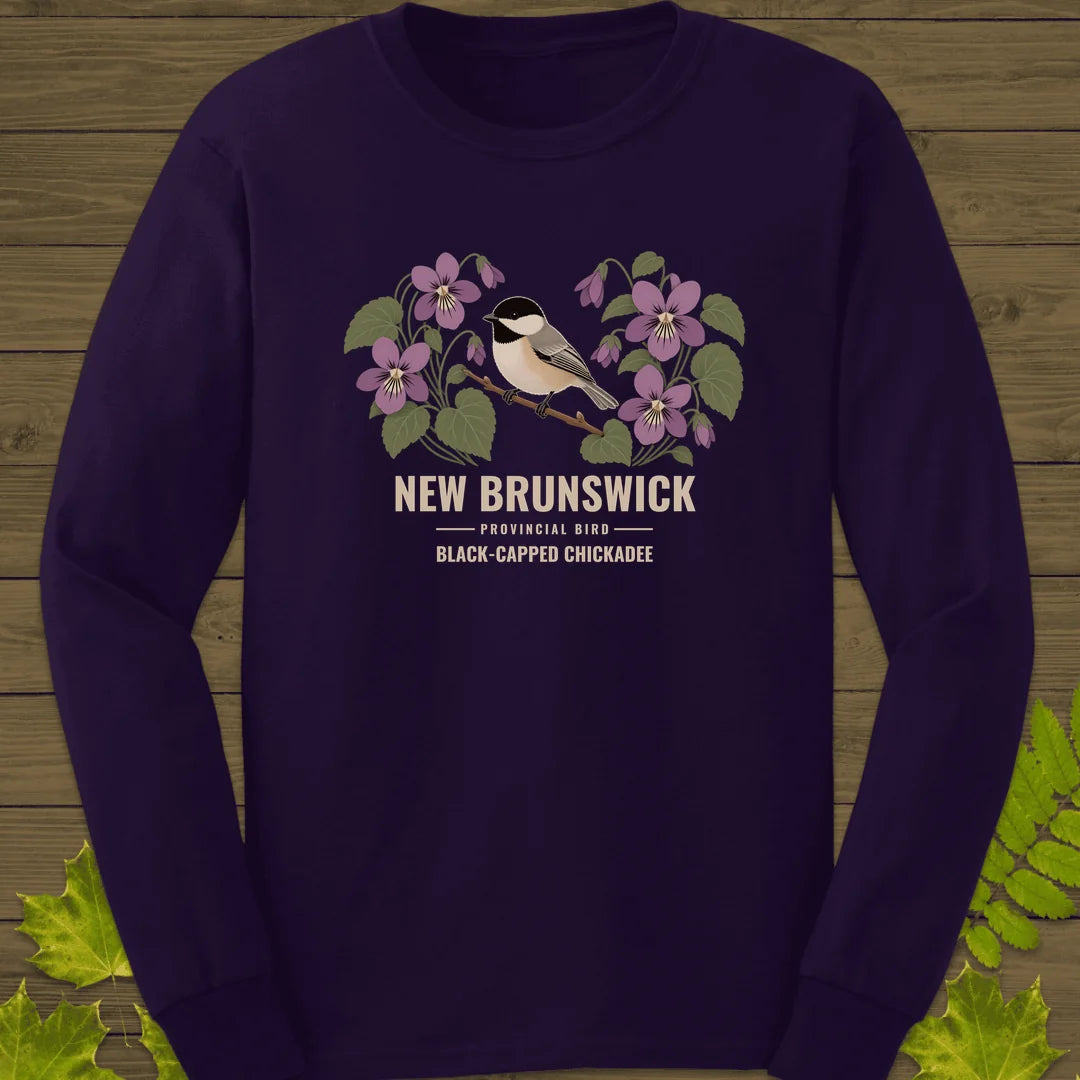 New Brunswick Provincial Bird Long Sleeve in Purple