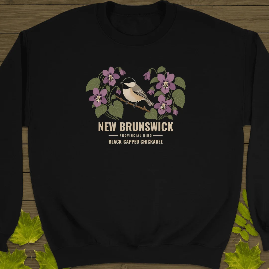New Brunswick Provincial Bird Sweatshirt in Black