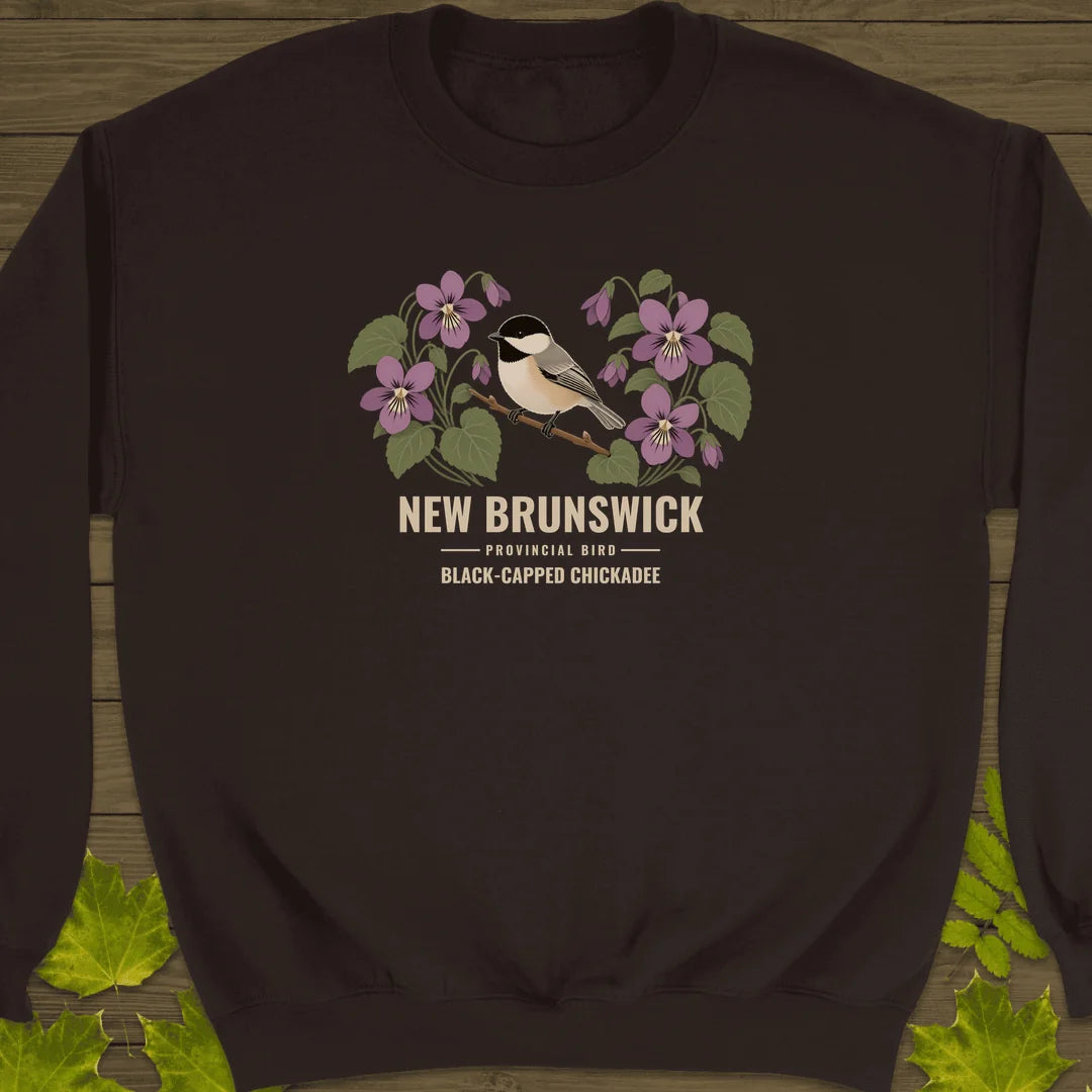New Brunswick Provincial Bird Sweatshirt in Dark Chocolate