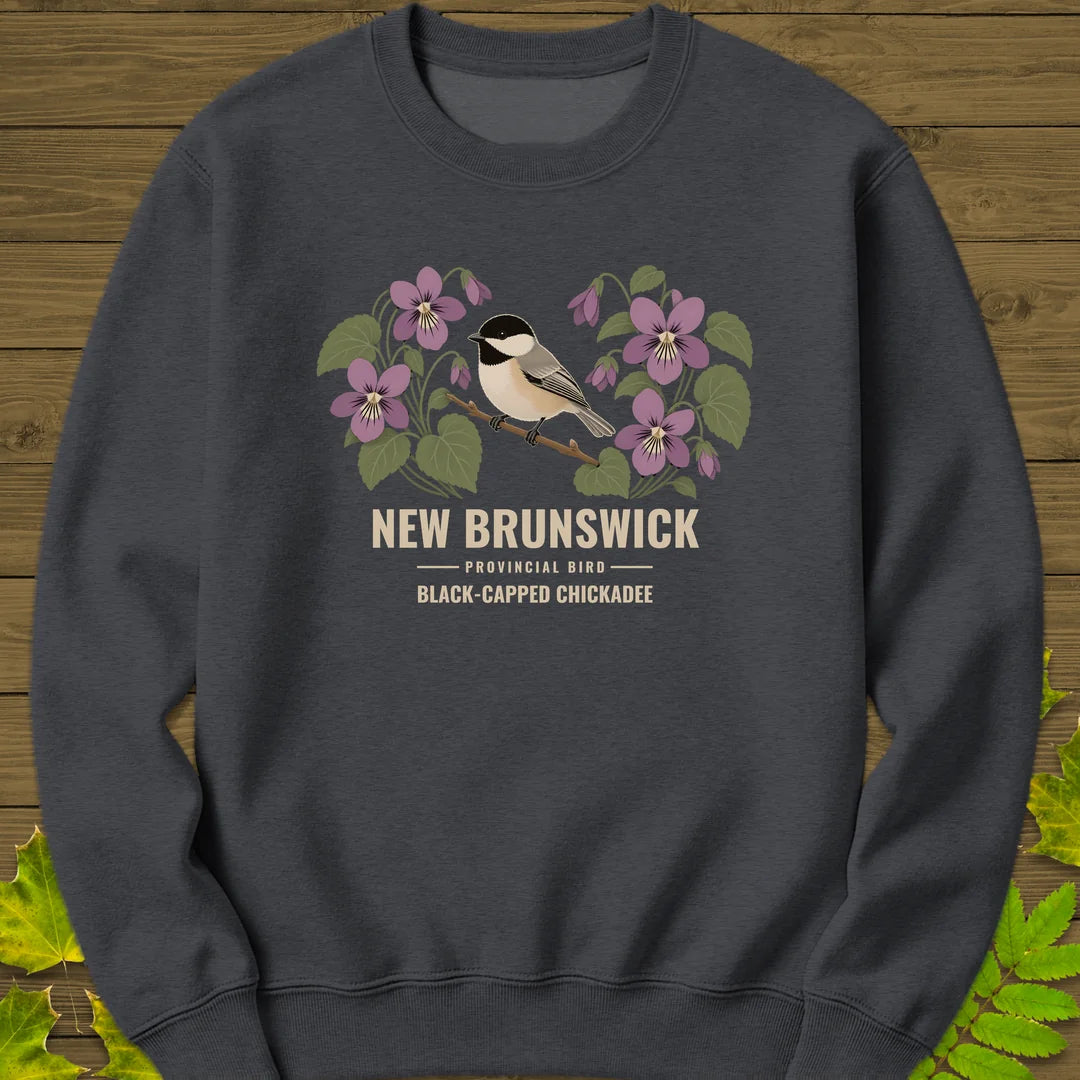 New Brunswick Provincial Bird Sweatshirt in Dark Heather