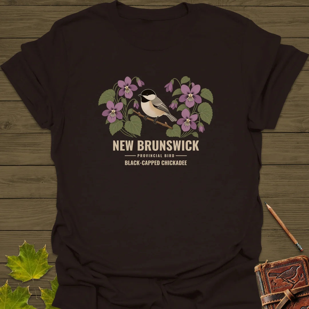 New Brunswick Provincial Bird T-Shirt in Dark Chocolate