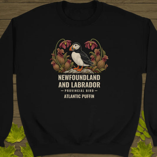 Newfoundland and Labrador Provincial Bird Sweatshirt in Black