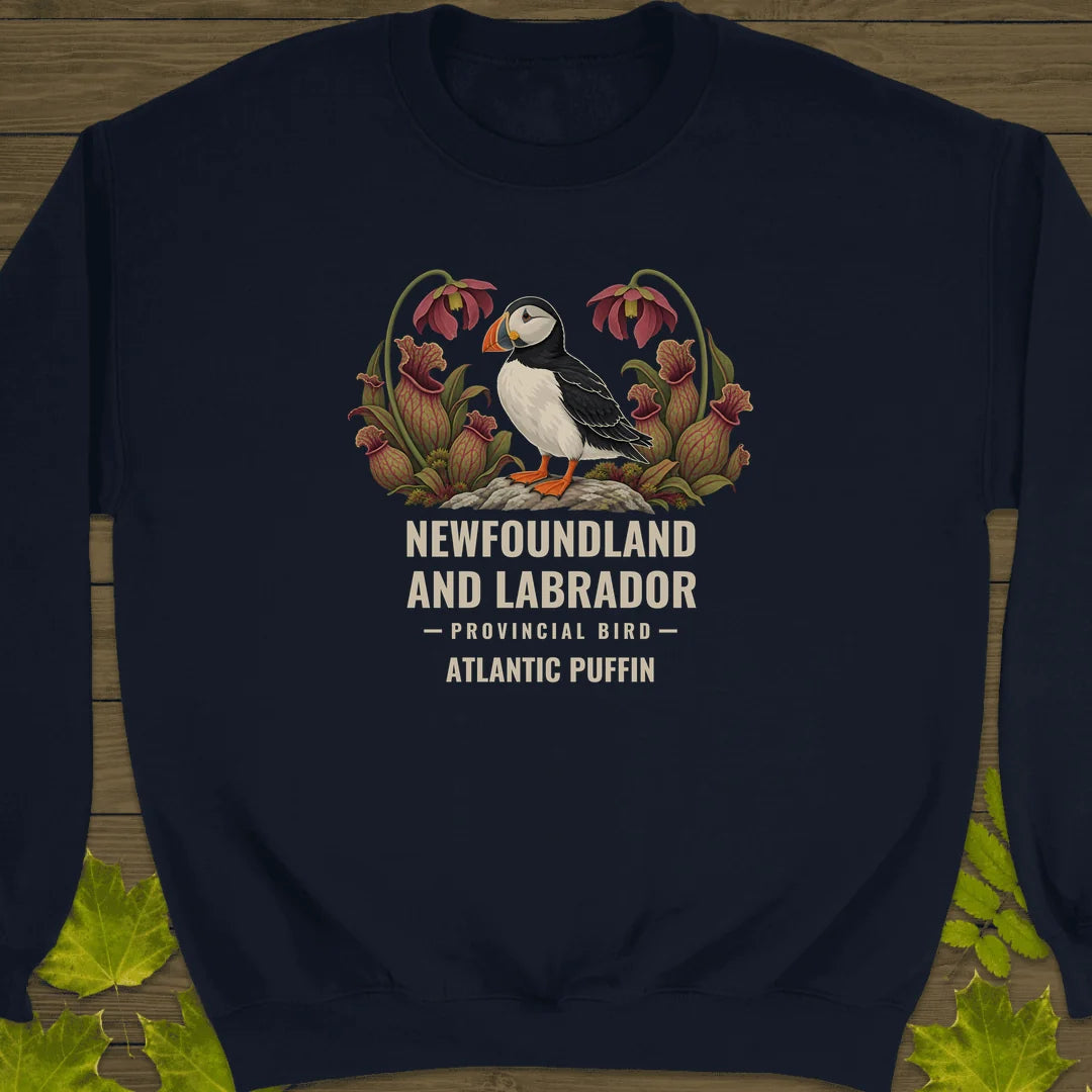 Newfoundland and Labrador Provincial Bird Sweatshirt in Navy