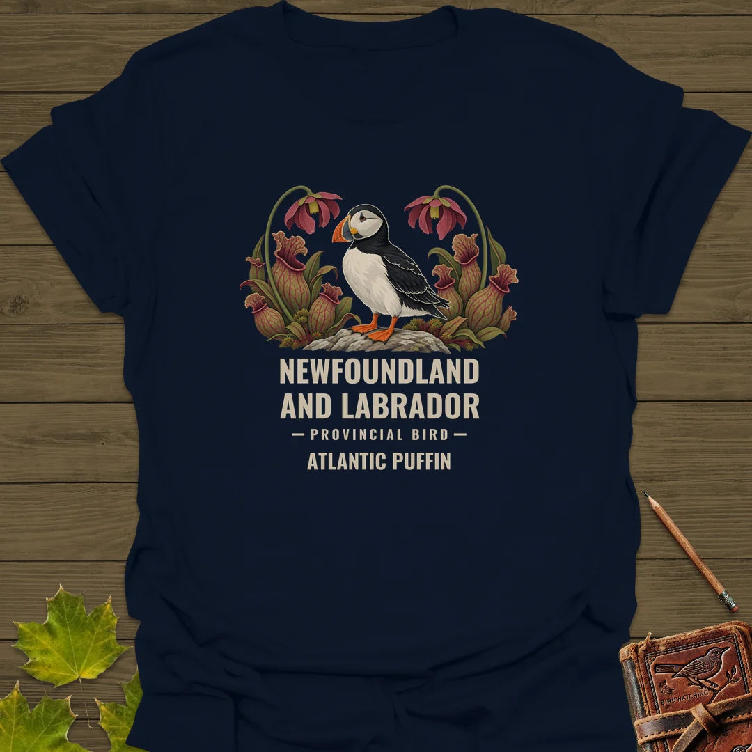 Newfoundland and Labrador Provincial Bird T-Shirt in Navy
