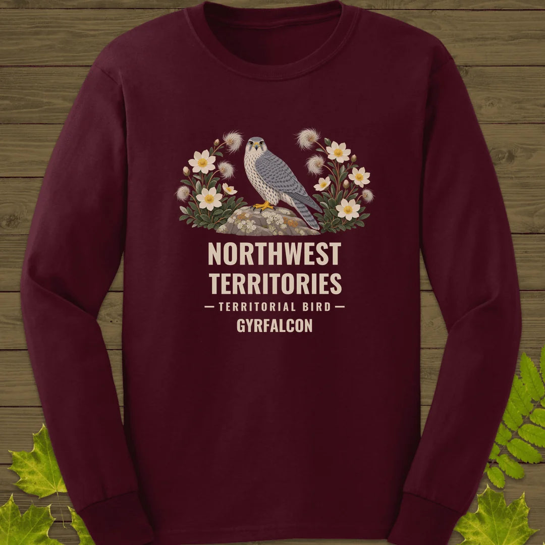 Northwest Territories Bird Long Sleeve in Maroon