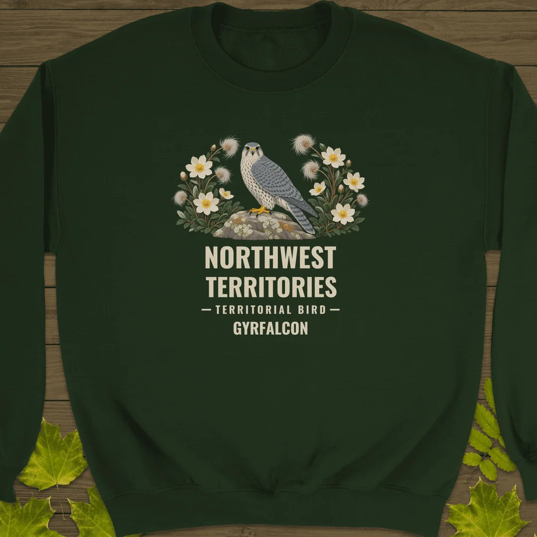 Northwest Territories Bird Sweatshirt in Forest Green