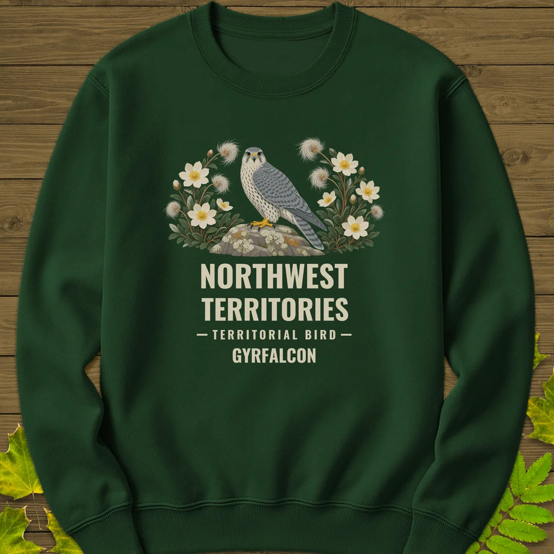Northwest Territories Bird Sweatshirt in Forest Green