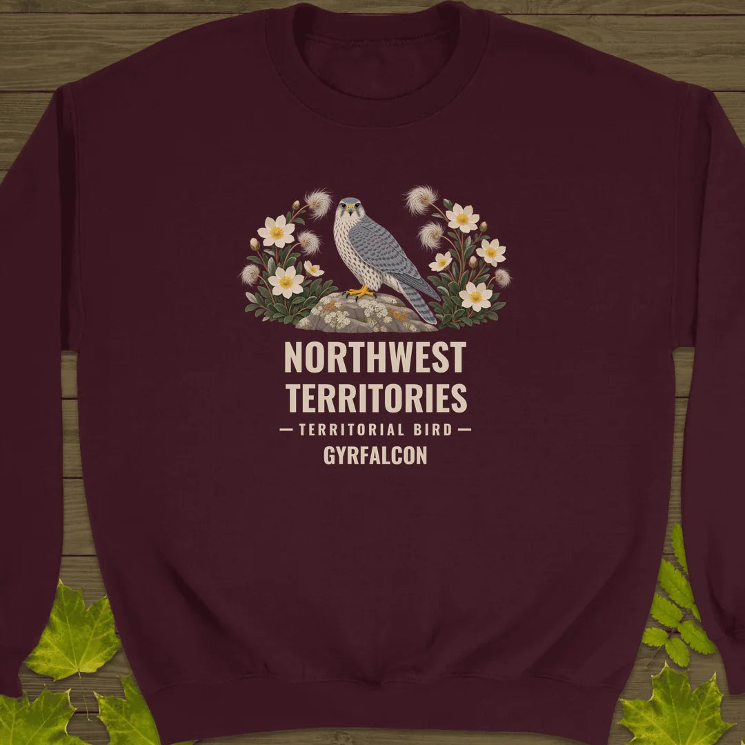 Northwest Territories Bird Sweatshirt in Maroon