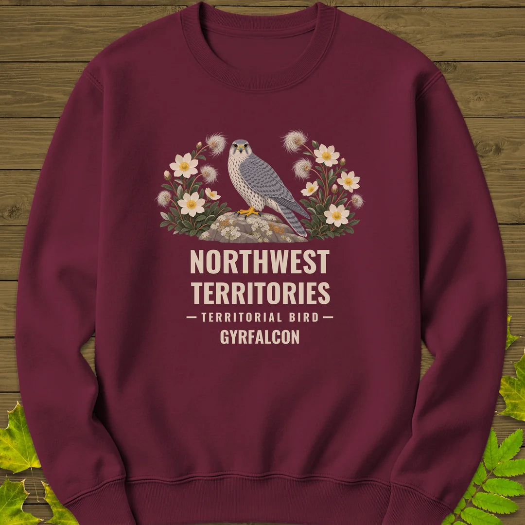 Northwest Territories Bird Sweatshirt in Maroon