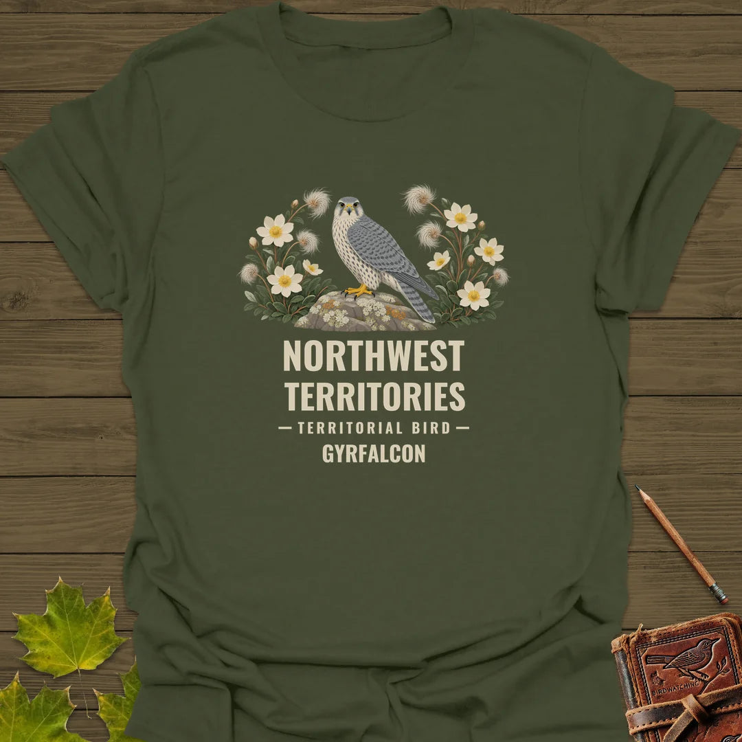 Northwest Territories Bird T-Shirt in Military Green