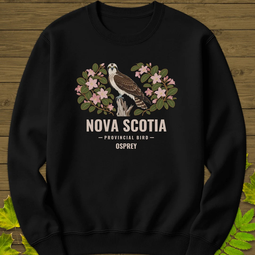 Nova Scotia Provincial Bird Sweatshirt in Black