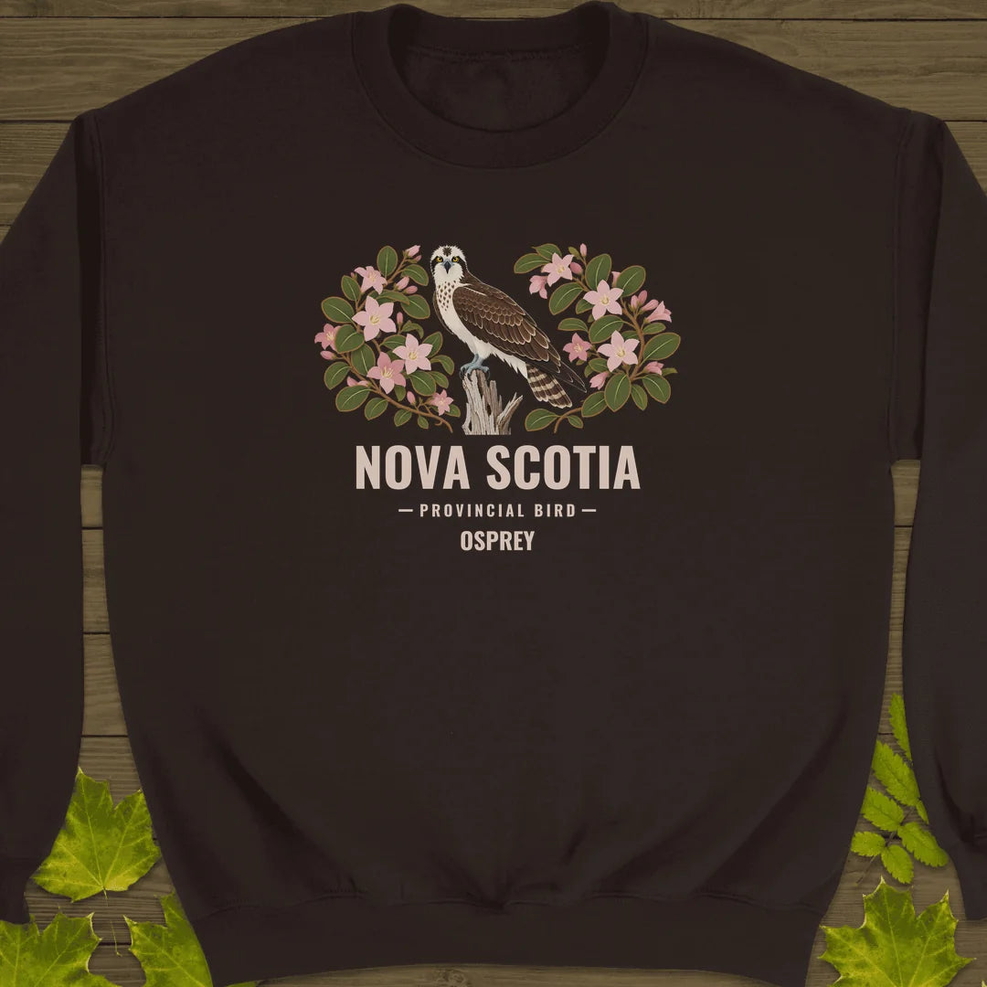 Nova Scotia Provincial Bird Sweatshirt in Dark Chocolate