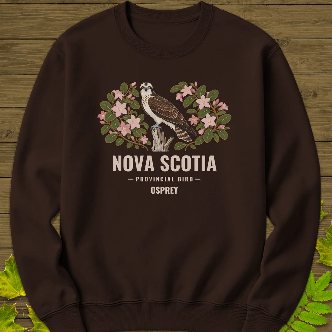 Nova Scotia Provincial Bird Sweatshirt in Dark Chocolate