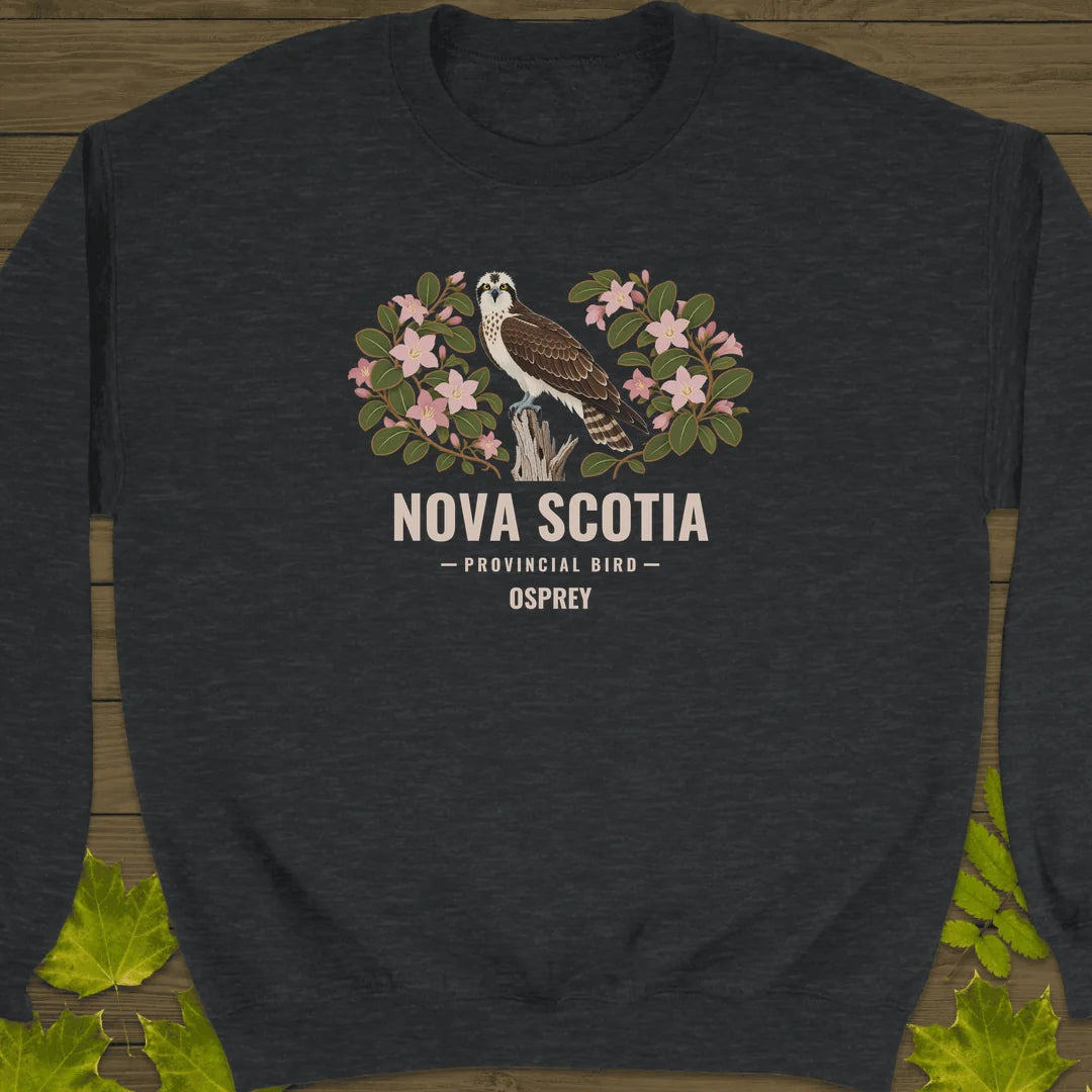 Nova Scotia Provincial Bird Sweatshirt in Dark Heather