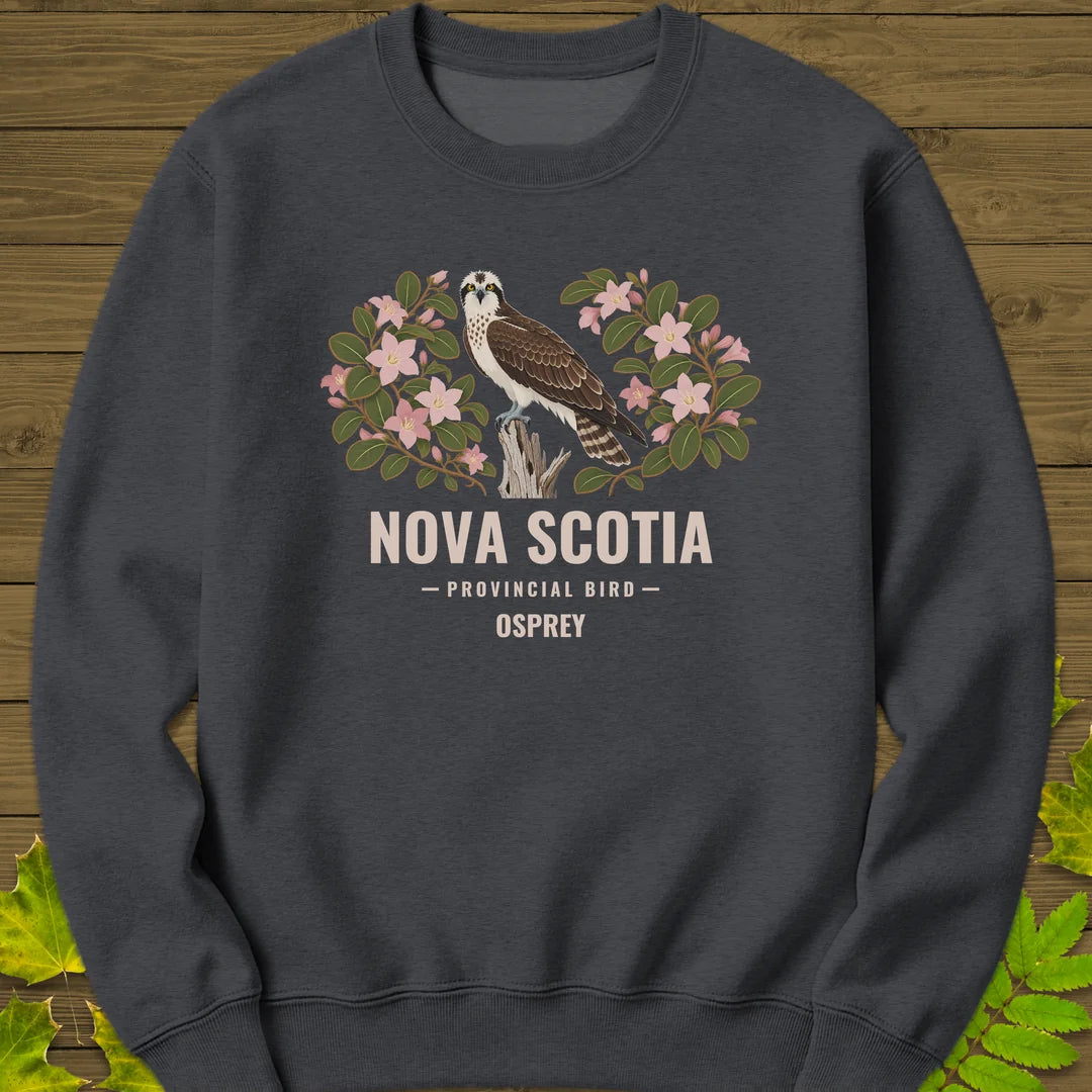 Nova Scotia Provincial Bird Sweatshirt in Dark Heather