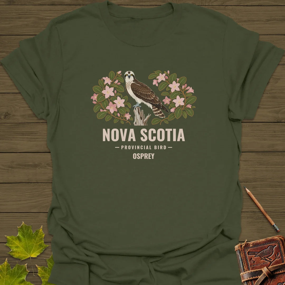 Nova Scotia Provincial Bird T-Shirt in Military Green