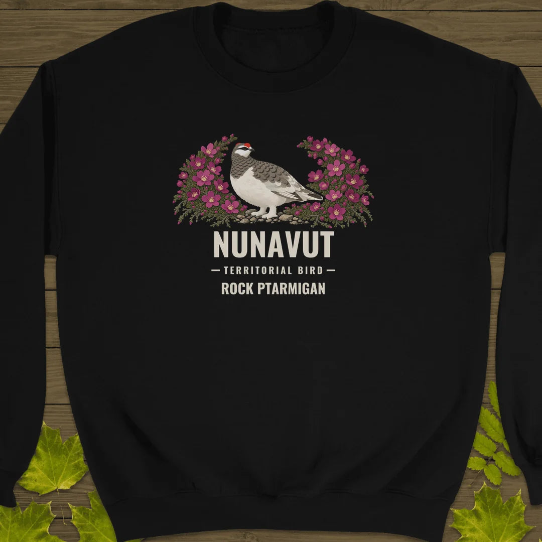 Nunavut Territorial Bird Sweatshirt in Black