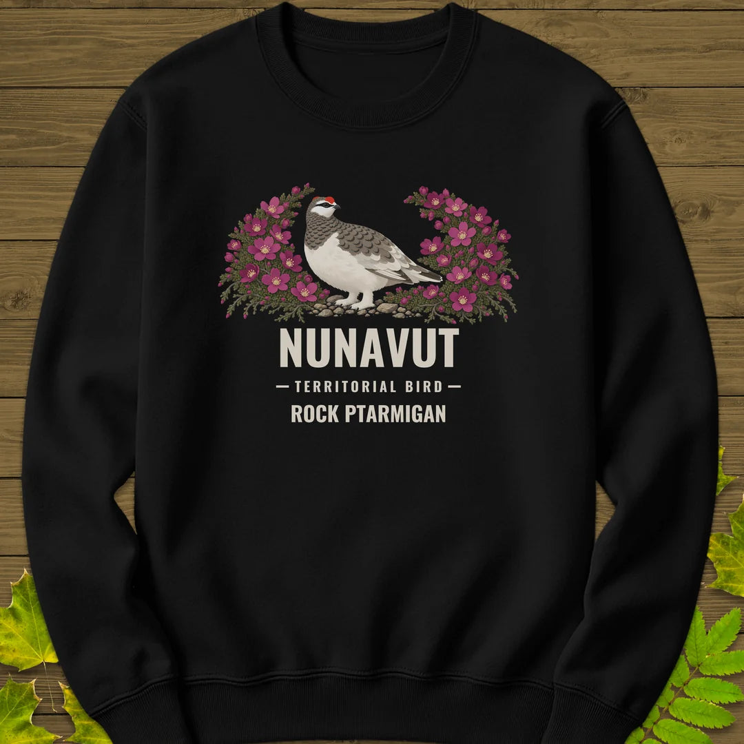 Nunavut Territorial Bird Sweatshirt in Black