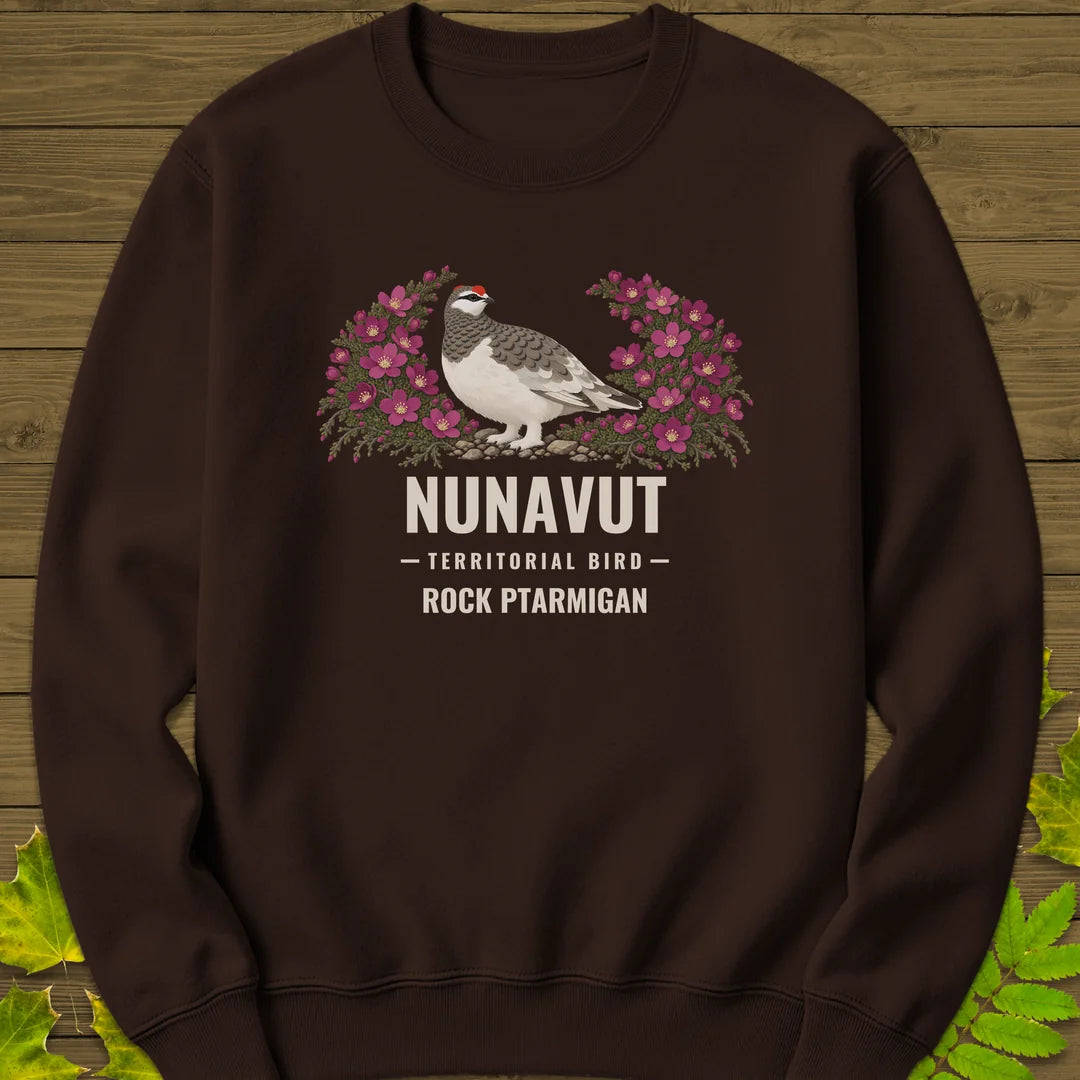 Nunavut Territorial Bird Sweatshirt in Dark Chocolate
