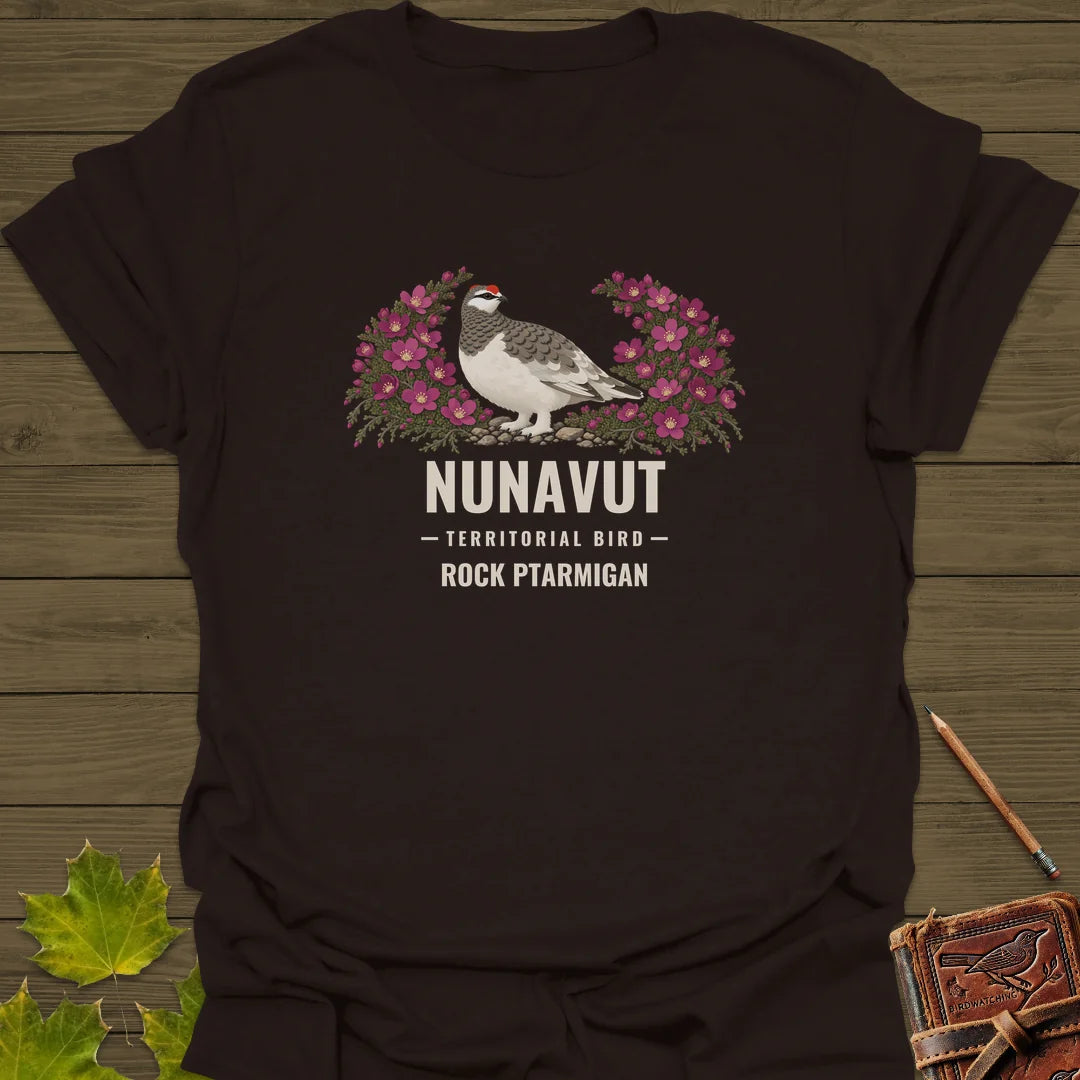 Nunavut Territorial Bird T-Shirt in Dark Chocolate