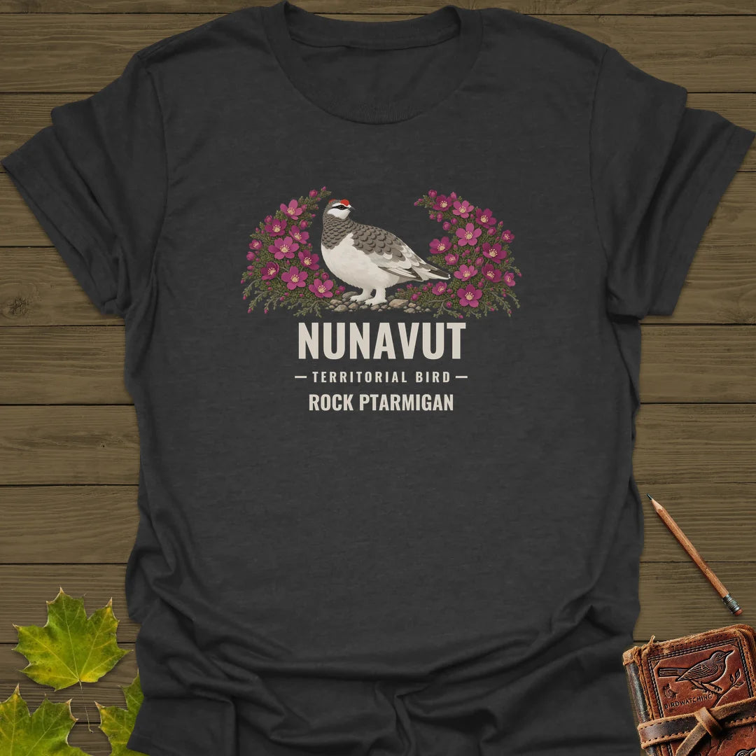 Nunavut Territorial Bird T-Shirt in Dark Heather