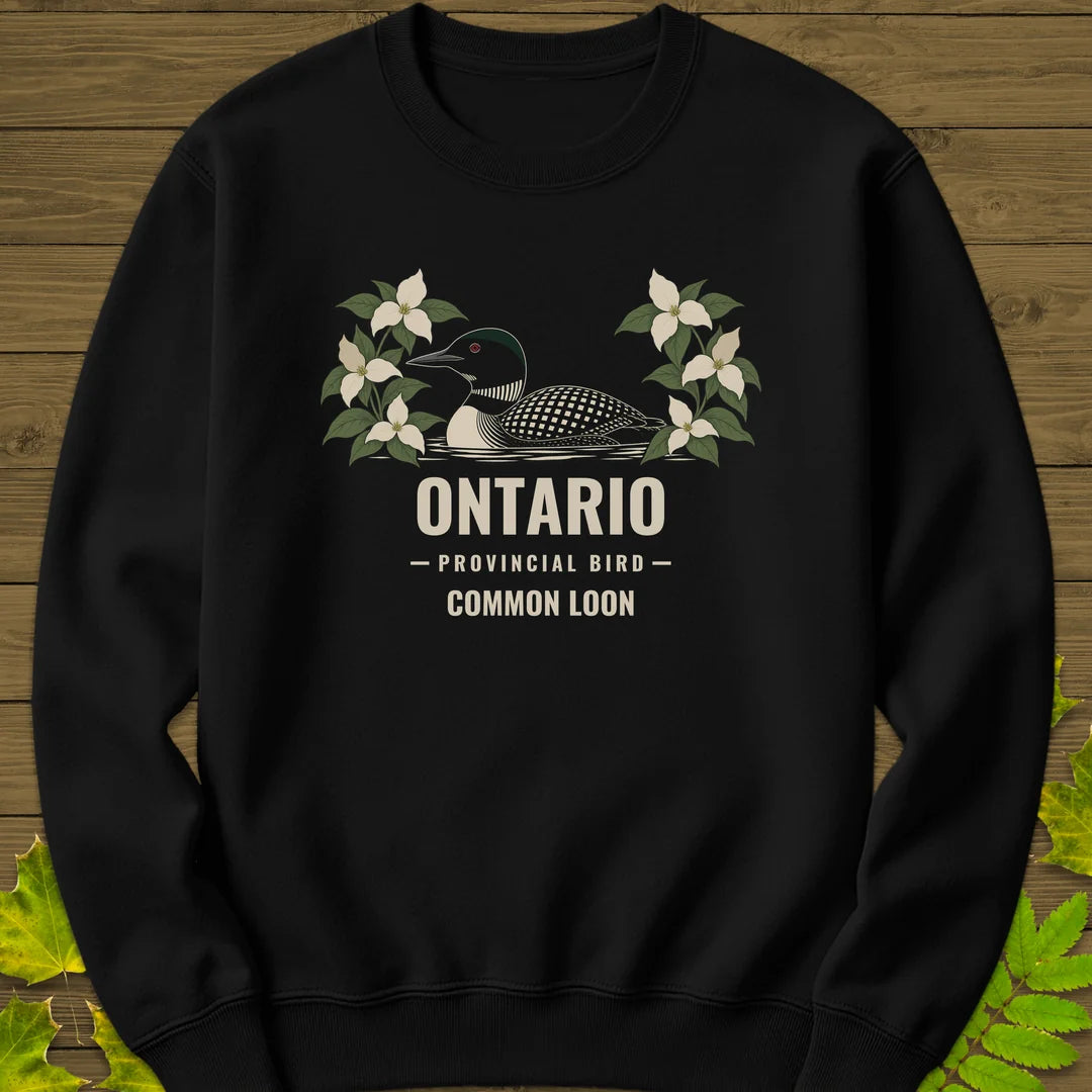 Ontario Provincial Bird Sweatshirt in Black