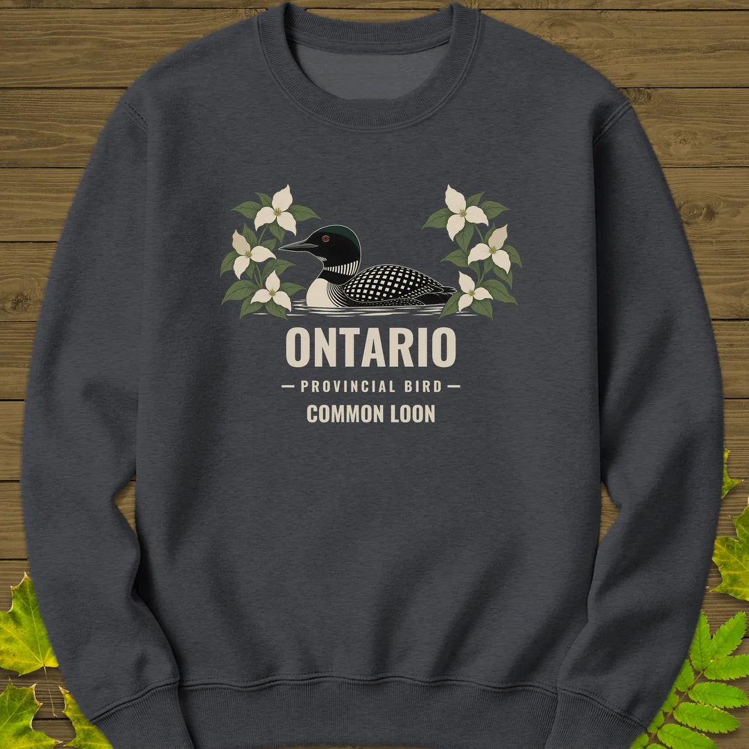 Ontario Provincial Bird Sweatshirt in Dark Heather